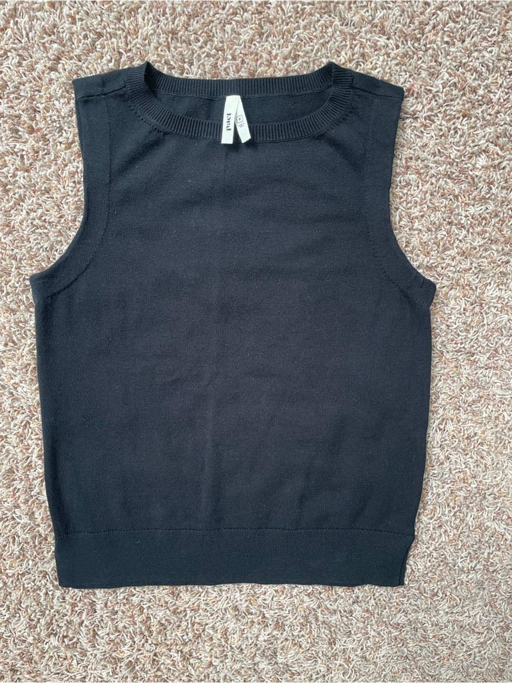 Pact 100% Organic Cotton Sleeveless Black Knit Top Women Size M New No Tags Fall